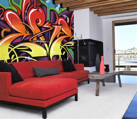 Graffiti style bedroom bedroom design ideas home and garden. Art of Graffiti: Graffiti Mural in Living Room