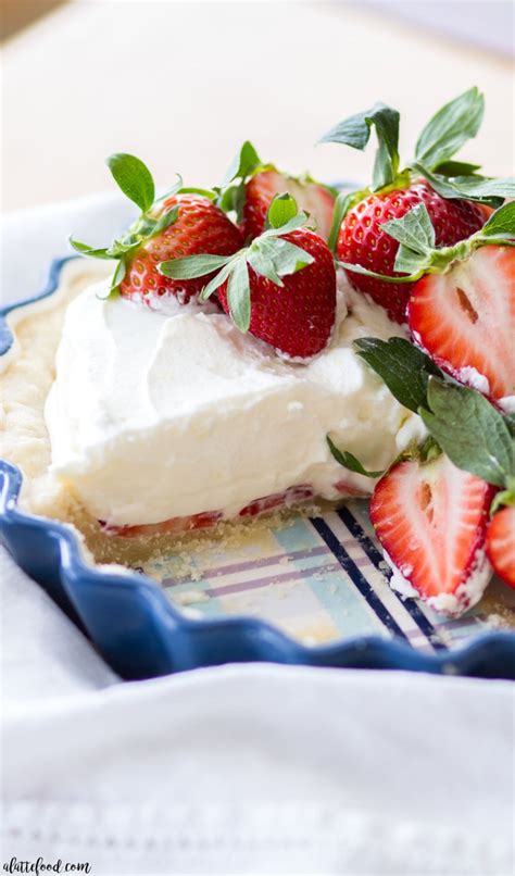 Strawberries And Cream Citrus Pie A Latte Food