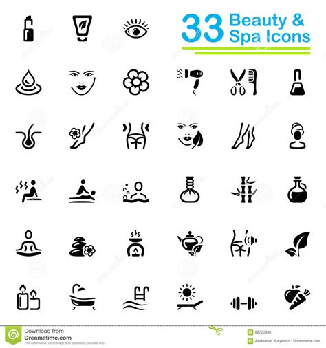 Black Beauty And Spa Icons Stock Vector Illustration Of Beauty 88720830