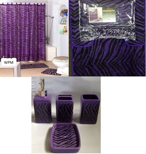 Animal print zebra print bathroom towel set. Zebra Print Bathroom Accessories Sets Ideas - HomeInDec