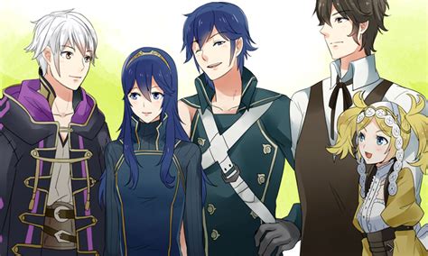 Lucina Robin Robin Chrom And Lissa Fire Emblem And 1 More Drawn