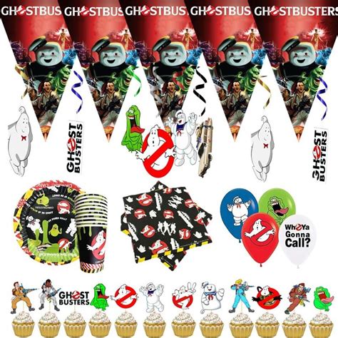 Ghost Busters Birthday Decorations Ghostbusters Plates Napkins Cake
