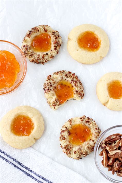 Apricot Thumbprint Cookies With Nuts Bakes And Blunders