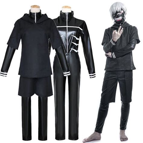 homens anime tóquio ghoul kaneki ken hoodie sweater cosplay traje de halloween completo shopee