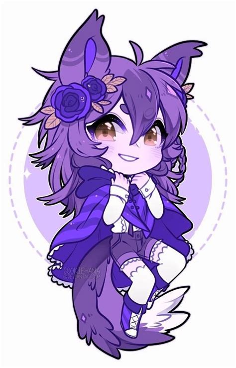 Purple Chibi Hackwolfin 12 By Cookiehana On Deviantart Cute