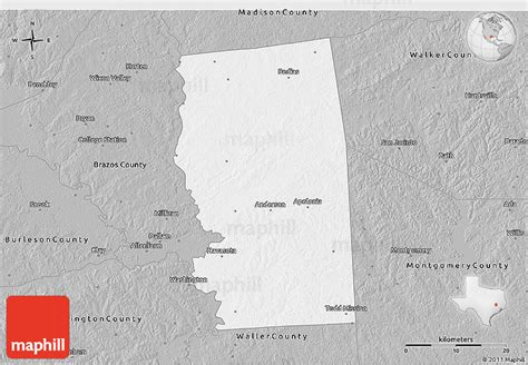 Gray 3d Map Of Grimes County