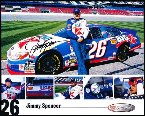 Lot Detail Autographed 2000 Nascar Jimmy Spencer K Mart 26 Ford 8 X
