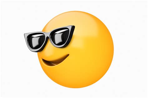 Emoji Smiling Face With Sunglasses Cgtrader