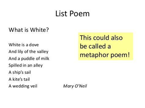Extended metaphor Poems