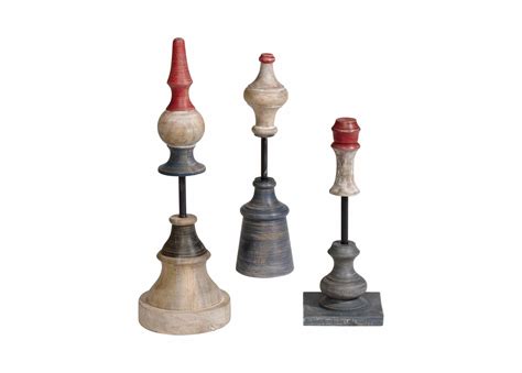 Rowan Wood Finials | Decorative Objects | Ethan Allen