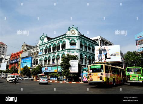 Street Scene Yangon Myanmar Stock Photo Alamy