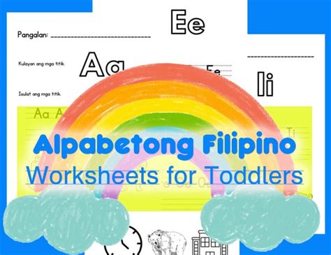 Alpabetong Filipino Worksheets For Toddlers Etsy