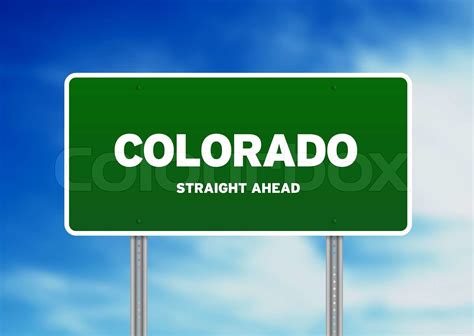 Colorado Highway Sign Stock Image Colourbox