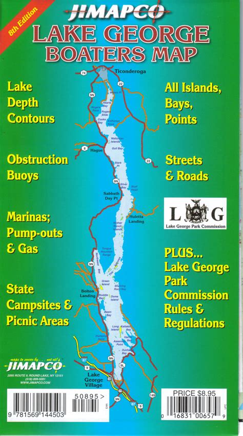 Lake George Boaters Map Jimapco