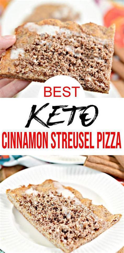 These are so soft and chewy and delicious and pretty low cal! EASY ingredient Keto Pizza! This cinnamon streusel pizza ...