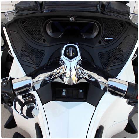 Shop for wheels, lights, and more at motorcycleid.com. Can-Am Spyder RT Chrome Handlebar Cover | 41-163
