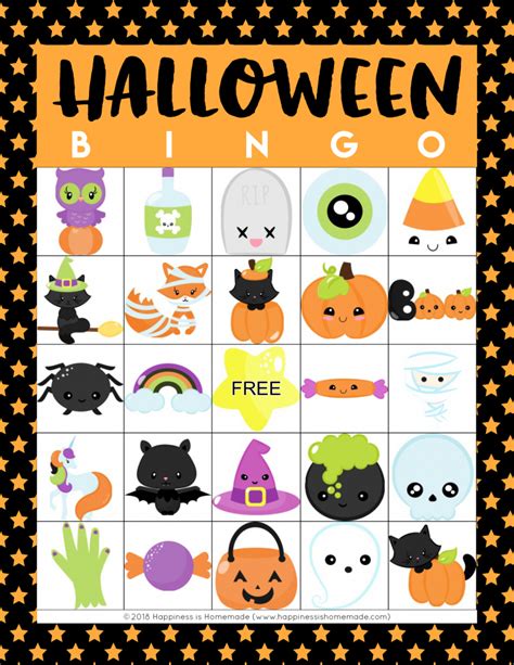 Halloween Picture Bingo Cards Printable Printable Card Free