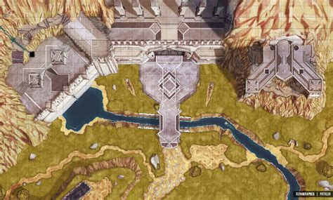 58x35 Dwarven Fortress Siege Battlemap Battlemaps Dungeon Maps