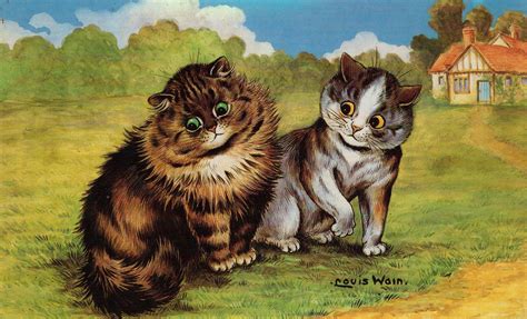 Louis Wain 1860 1939 The First Cat Illustrator Louis Wain Cat Art Work