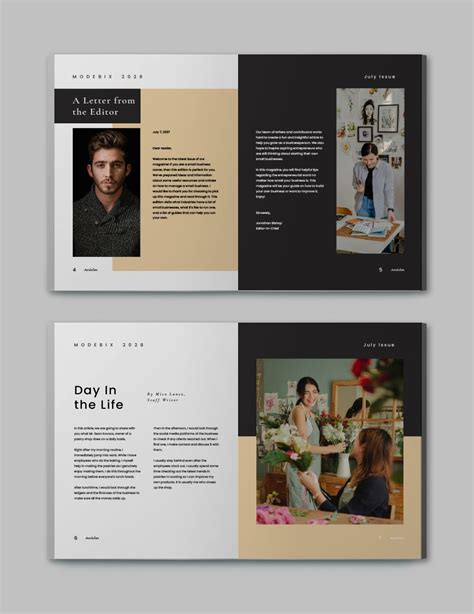 Free Modern Small Business Magazine Template Download In Word