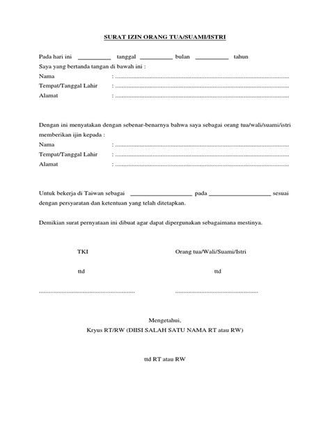 Adapun contoh surat ini masih terbagi ke dalam beberapa jenis, seperti contoh surat izin tidak masuk kerja, contoh surat izin tidak masuk sekolah, sampai dengan contoh surat persetujuan orang tua untuk kegiatan sekolah. Daftar Harga HP: Contoh Surat Izin Orang Tua Tki