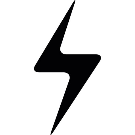 Black Lightning Bolt Symbol Icons Free Download