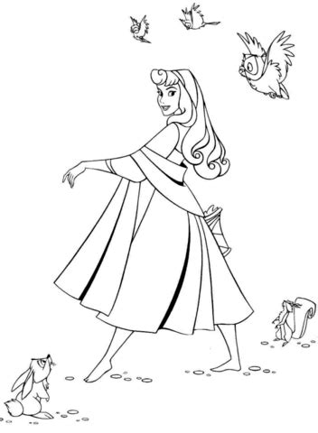 Dornröschen), also titled in english as the sleeping beauty in the good fairy, realizing that the princess would be frightened if alone when she awakens, uses her wand to put every living person and animal in the. Beautiful Aurora coloring page | Free Printable Coloring Pages