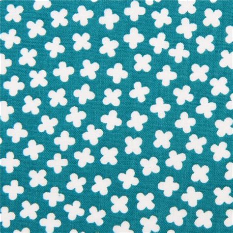Teal Mini Flower Fabric Rhoda Ruth By Robert Kaufman Usa Modes4u