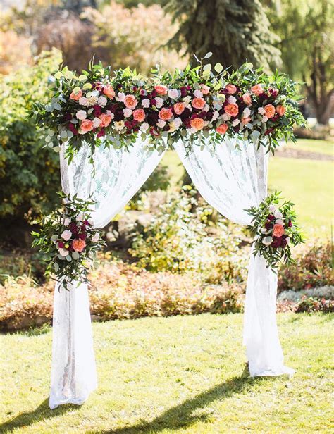 Evershine metal arbor wedding arch for wedding party bridal prom garden floral decoration both indoor and out door. DIY Wedding Arbor From FiftyFlowers.com