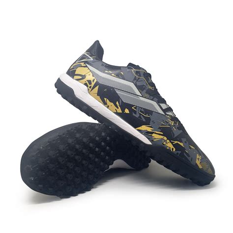 Sepatu Futsal Mills Vulcan Turf IN Black Gold KICKOFF Sports Id