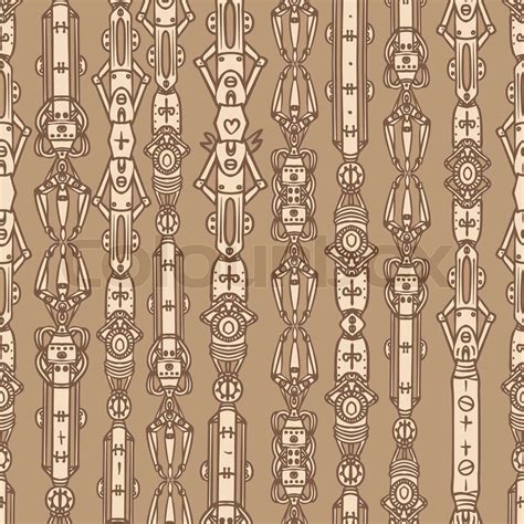 Steampunk Seamless Vector Pattern Stock Vector Colourbox