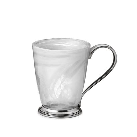 Check out our white alabaster selection for the very best in unique or custom, handmade pieces from our shops. Pewter & alabaster-white glass mug h 11,5 cm ø 9,5 | Peltro - pewter shop online