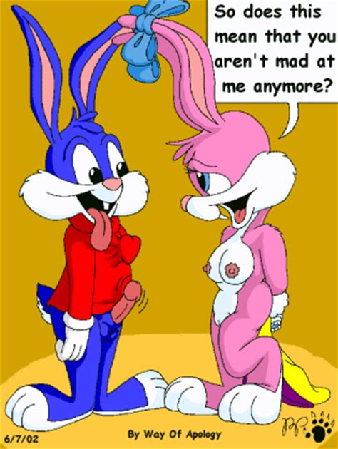 Rule Anthro Babs Bunny Bow Tie Breasts Buster Bunny Clothing Eye