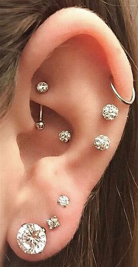 Rook Jewelry Cute Ear Piercing Ideas For Teens For Women Mybodiart