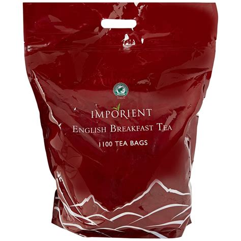 Buy gourmet tea bags and round unbleached tea bags free of excess wrapping, strings and tags. Imporient English Breakfast Tea (1100 x 1 Cup Bags)