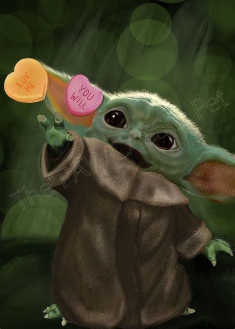Excited to share this item from my #etsy shop: Baby Yoda Valentine