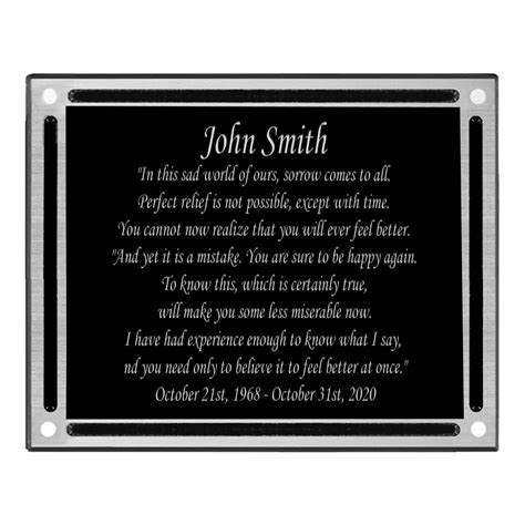 Buy New World Accents Personalized Memorial Plaque Grave Marker