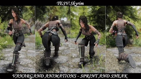 TESV Skyrim Vanargand Animations Mods Sprint And Sneak YouTube