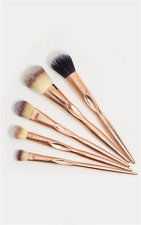 Beau Belle Brushes 5 Piece Rose Gold Set Prettylittlething