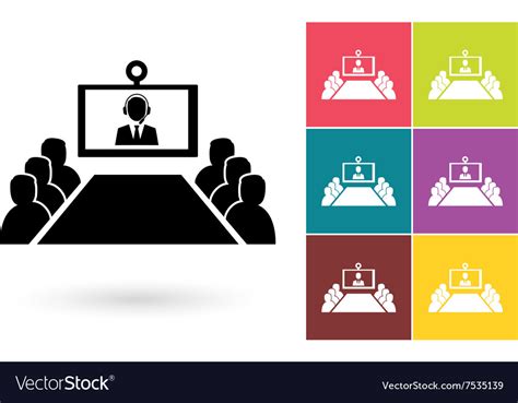 Conference Icon Or Video Symbol Royalty Free Vector Image