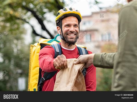 Delivery Man Giving Image Photo Free Trial Bigstock
