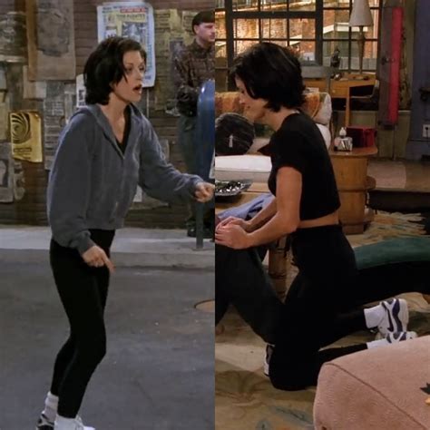 monica geller s style friends clothing friends fashion friend outfits 90s workout clothes