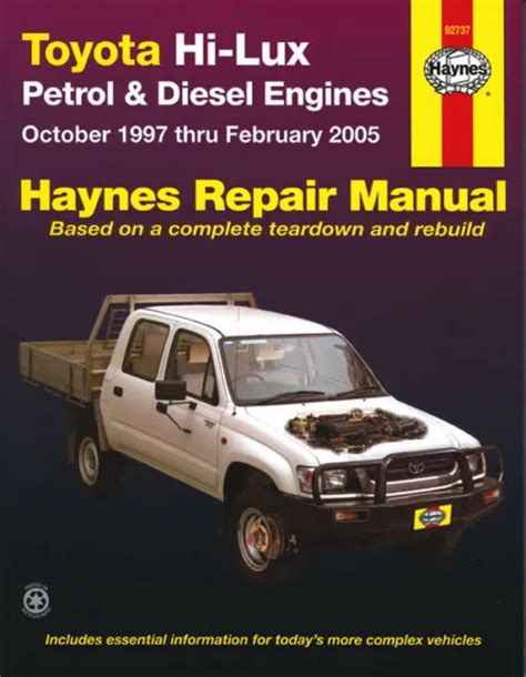 Toyota Hilux 97 05 Haynes Repair Manual £4000 Picclick Uk