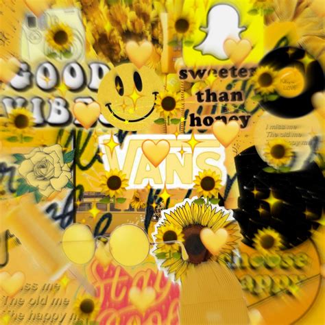 Yellow Aesthetic Wallpaper Collage