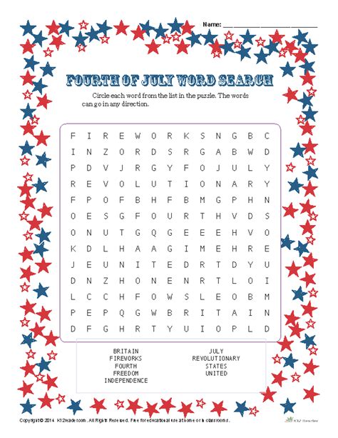Free Printable 4th Of July Activity Sheets Free Printable Templates