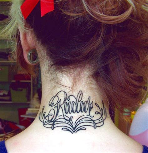 Neck muscles can be strained from poor posture — whether it's leaning over your computer or hunching over your workbench. 34 BEAUTIFUL NECK TATTOO INSPIRATIONS ....... - Godfather ...