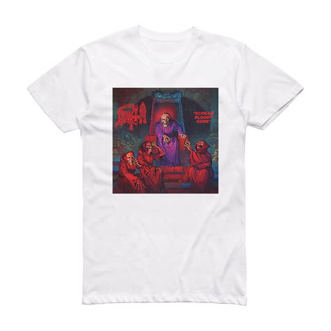 Death Scream Bloody Gore Album Cover T Shirt White Album Cover T Shirts