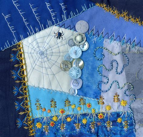 Cut a second piece of fabric and place the right side of piece 2 over piece 1 and sew along the seam line on the pattern. Crazy Knöpfchen Quilt | Crazy quilt blocks, Crazy quilts ...