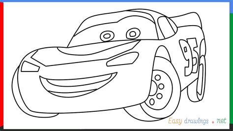 How To Draw Lightning Mcqueen Step By Step For Beginners Youtube