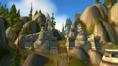 Les Statuts à L’entrée Du Loch Modan World World Of Warcraft Azeroth